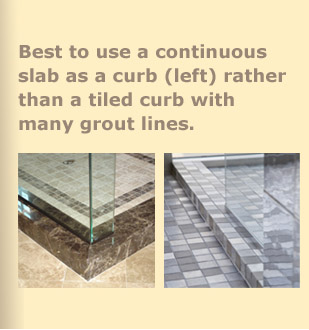 Continuous slab as a curb
