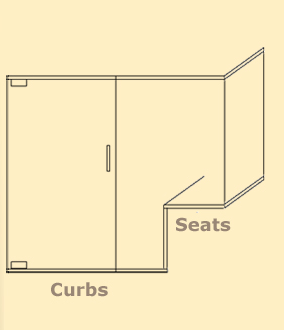 shower planning seat and curbs