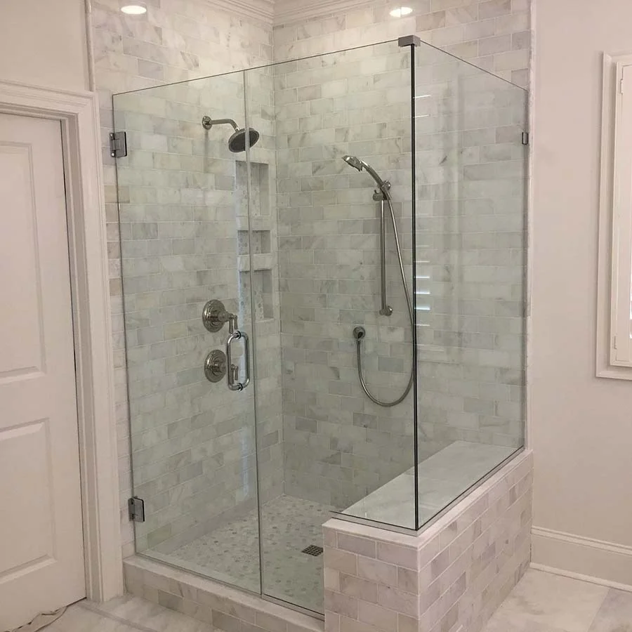frameless shower installation in Raleigh