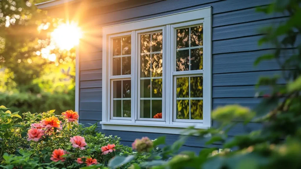 Double pane windows with energy-efficient glass installation