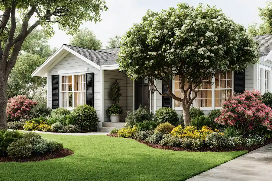 modern home with nice landscaping. window replacement and window repair durham nc