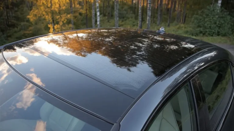 Solar sunroof using OEM parts to regulate interior climate