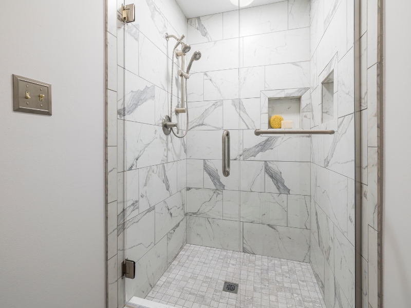 customer glass shower enclosure Raleigh.
