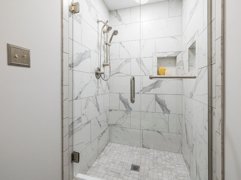 customer glass shower enclosure Raleigh.